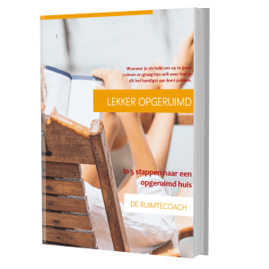 Gratis e-book van De Ruimtecoach over opruimen